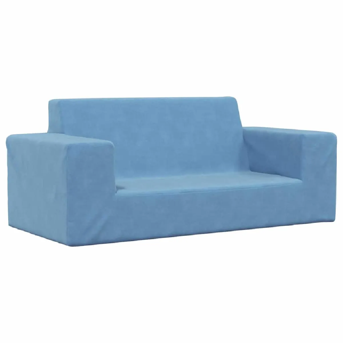 Vidaxl Canapé pour enfants à 2 places bleu