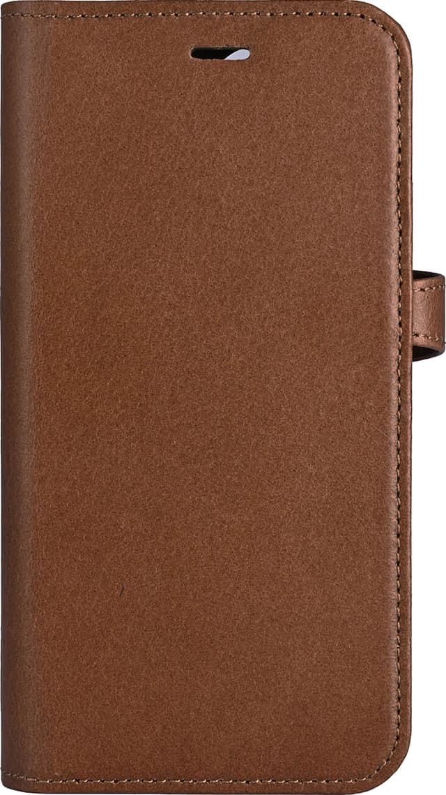 Buffalo iPhone 16 2in1 Leather MagSeries pungetui (brun)