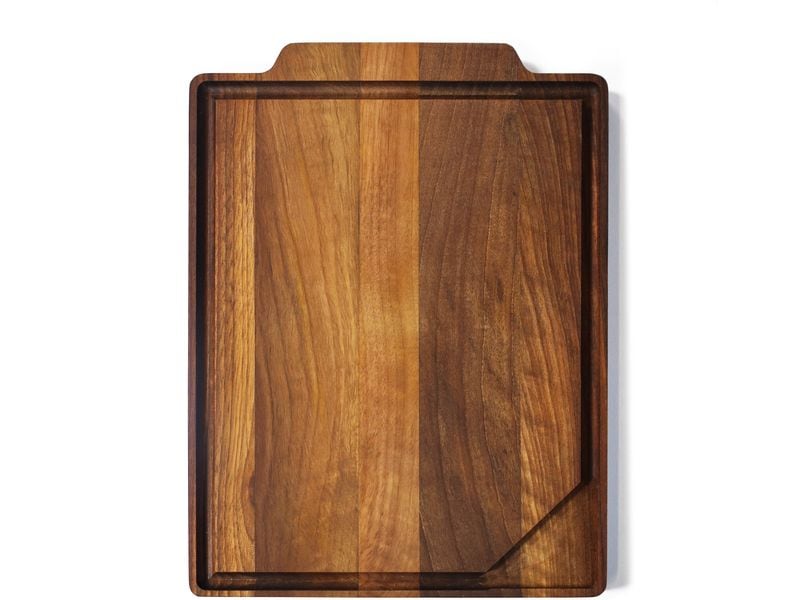 Kisag Schneidebrett Artisan L, Schwarznuss Holzbrett für die Küche