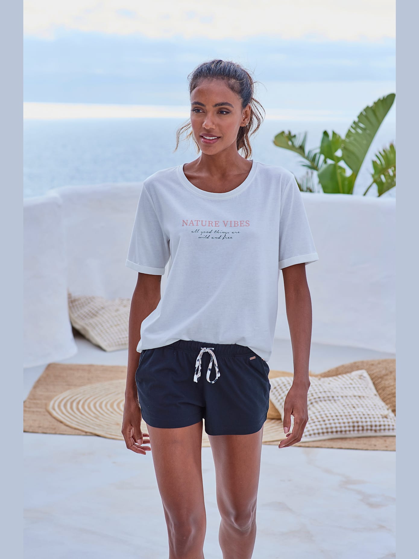 Short de nuit short de pyjama confortable avec motif animal