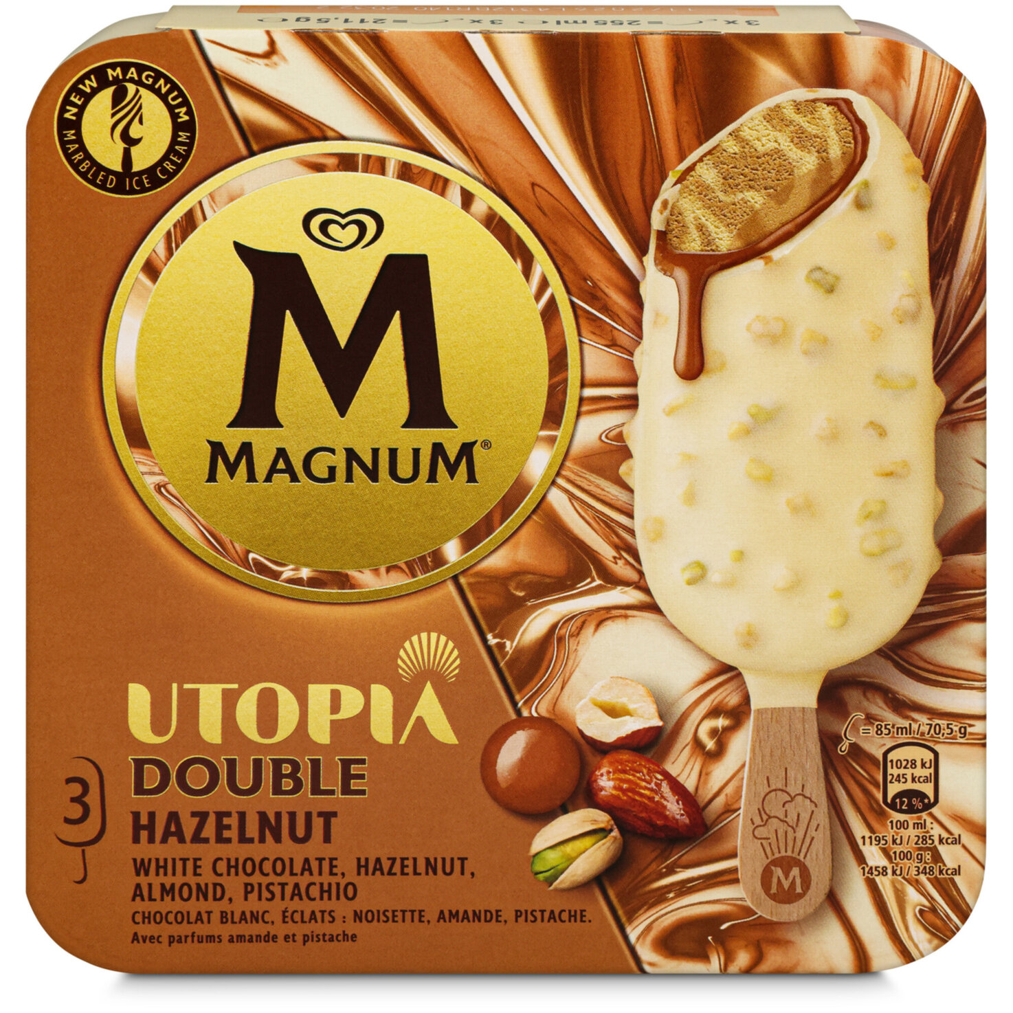 Magnum Double Utopia Hazelnut 3x85 ml