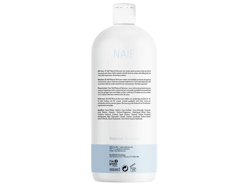 NAÏF Schaumbad Relaxing Bath Foam 500 ml Mildes Baby-Badeschaum für alle Hauttypen