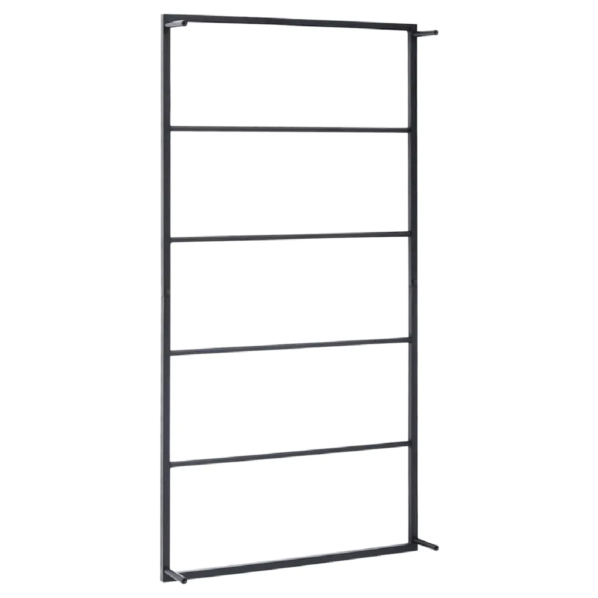 Helloshop26 Porte-serviettes mural noir 116 cm acier