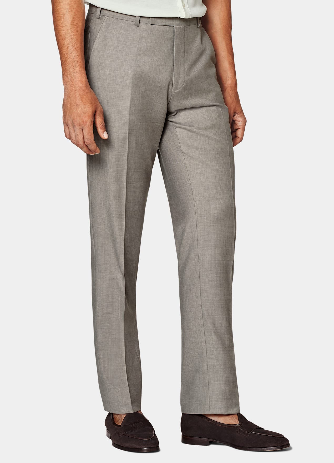 Pantalon Straight Leg taupe