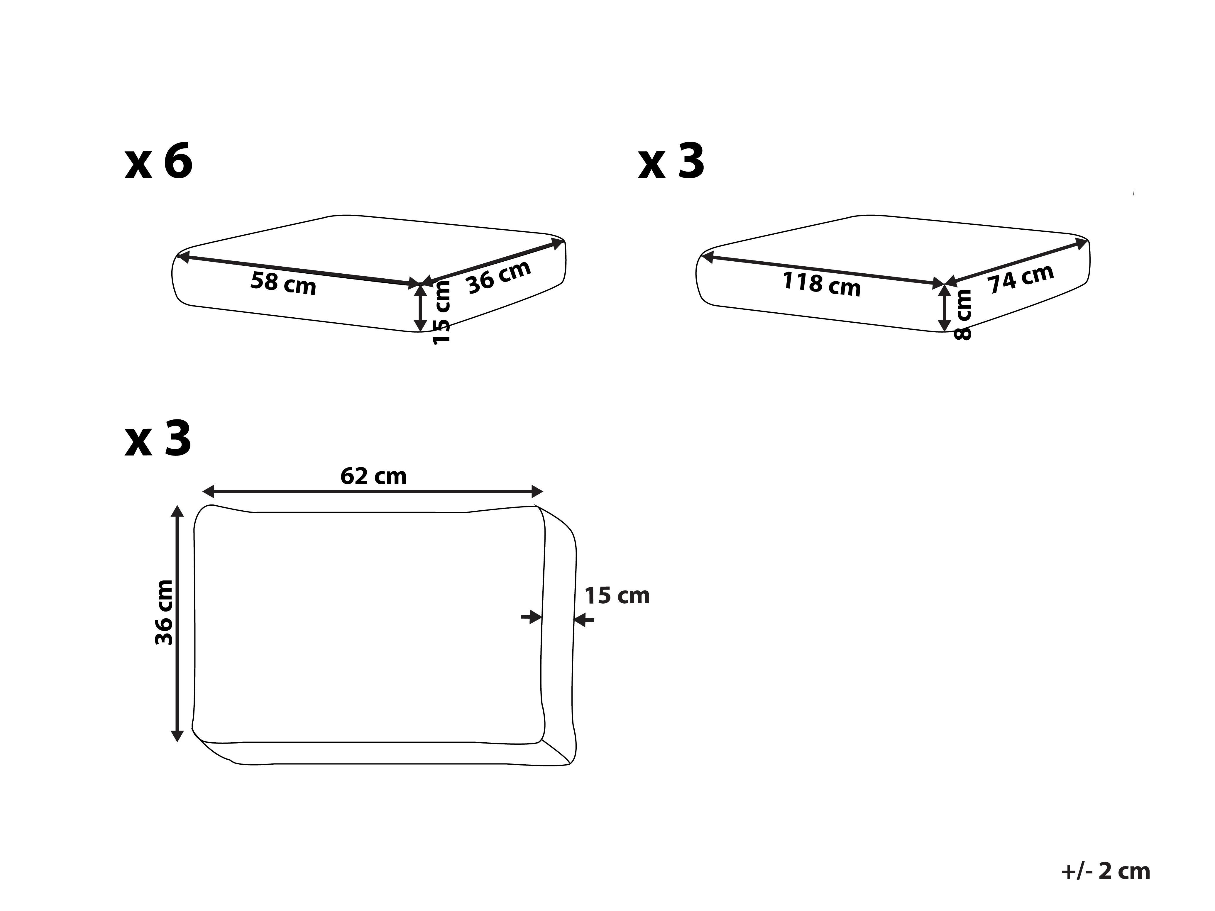 Set tuinkussenhoezen CASTELLA Groen