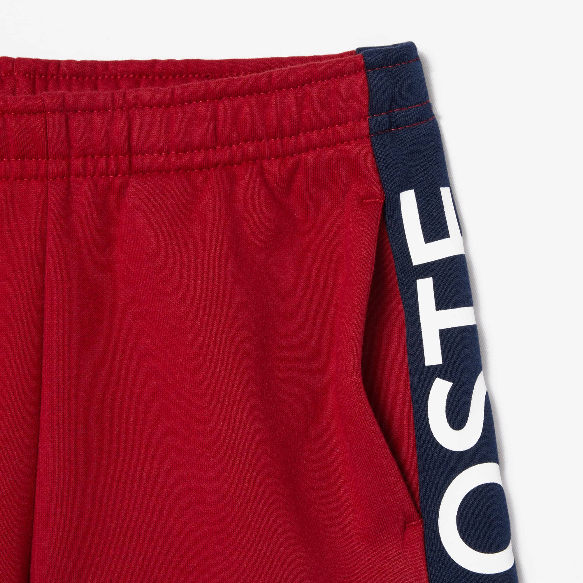 Kinder LACOSTE Shorts aus Bio-Baumwolle mit Farbstreifen Hosen - Rot - Lacoste - Kinder