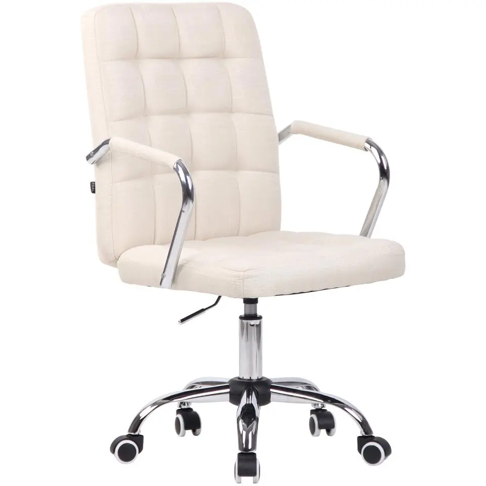 CLP Bureaustoel Terni chroom Frame - Stof - creme