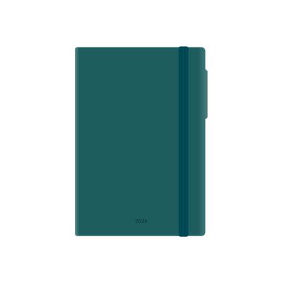 Agenda 1 semaine sur 2 pages - 15 x 18 cm - bleu pétrole - Legami Colours Collection