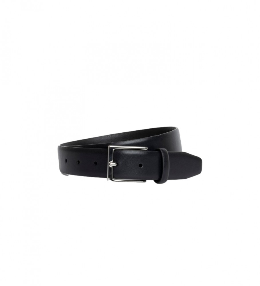 Cinto Hackett Cactus Edge em couro preto