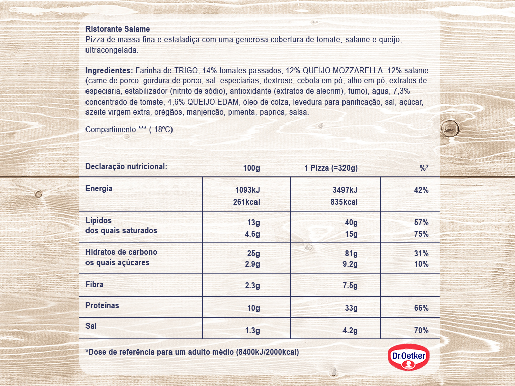 PIZZA DR.OETKER RISTORANTE SALAME 320G