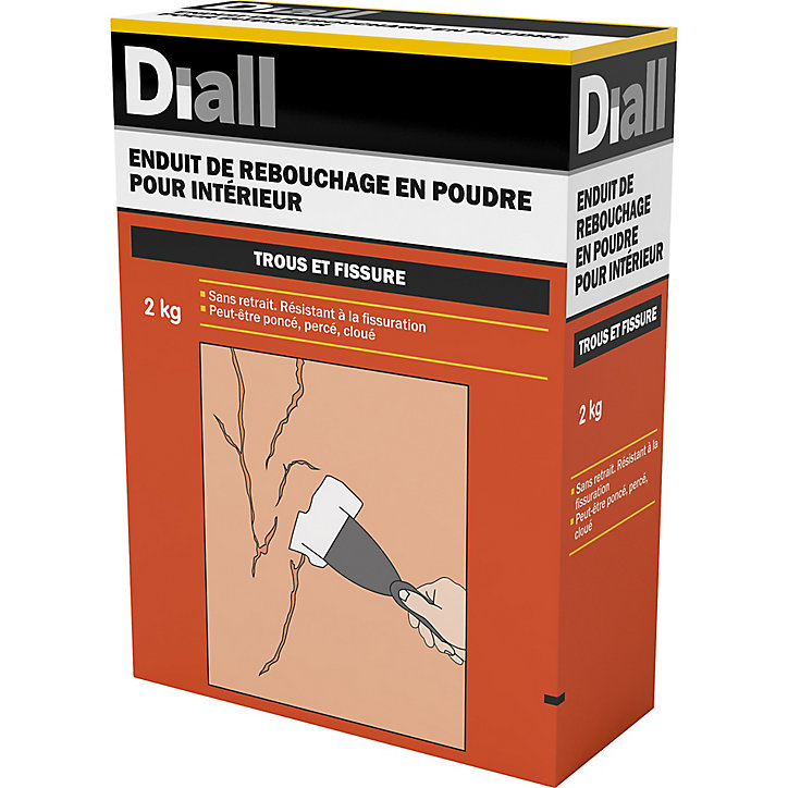 Enduit de rebouchage en poudre DIALL 2kg