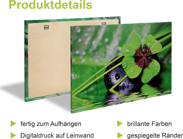 Artland Leinwandbild »Magnolie Gerberas Rosen in Buchstaben« Blumen 4 Stk. tlg. 4er Set, verschiedene Grössen