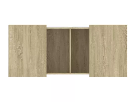 Table basse chêne sonoma 80x55x40 cm bois d'ingénierie