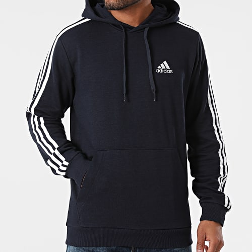 Sweat Capuche A Bandes GK9081 Bleu Marine