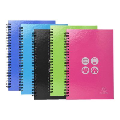 Eaxcompta Iderama - 5 Répertoires à spirale - 22 x 16 cm - 138 pages - couleurs assorties