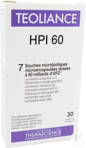 Physiomance Teoliance HPI 60 Ferments Lactiques Microencapsulés 30 Gélules (Phy248)