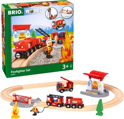 BRIO World 33815 Togsett med Brannmannstema