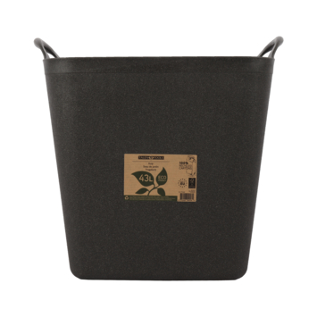 Flexibele kuip / emmer Zwart 43L (100% gerecycled)