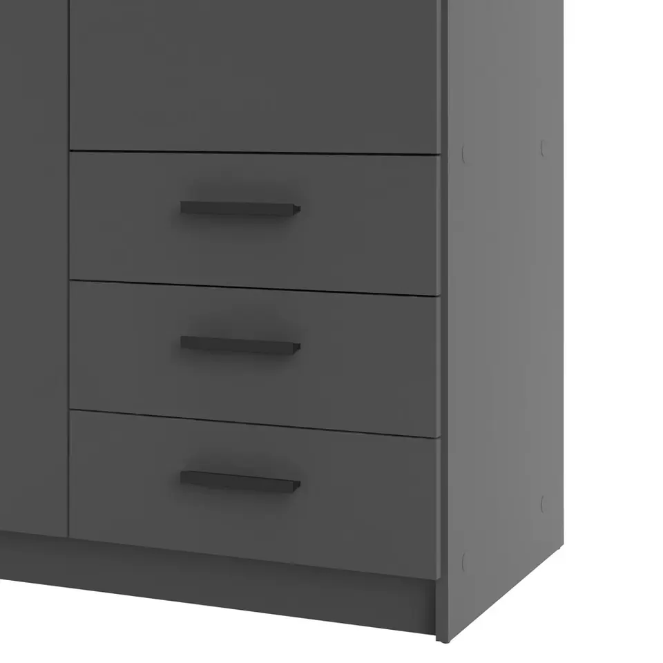 Kledingkast Sprint 2-deurs - antracietkleur - 200x98,5x50 cm
