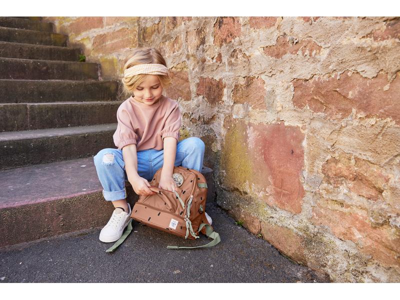 Lässig Rucksack Mini Backpack Happy Prints Caramel Wasserabweisender Kinderrucksack mit gepolsterten Schultergurten