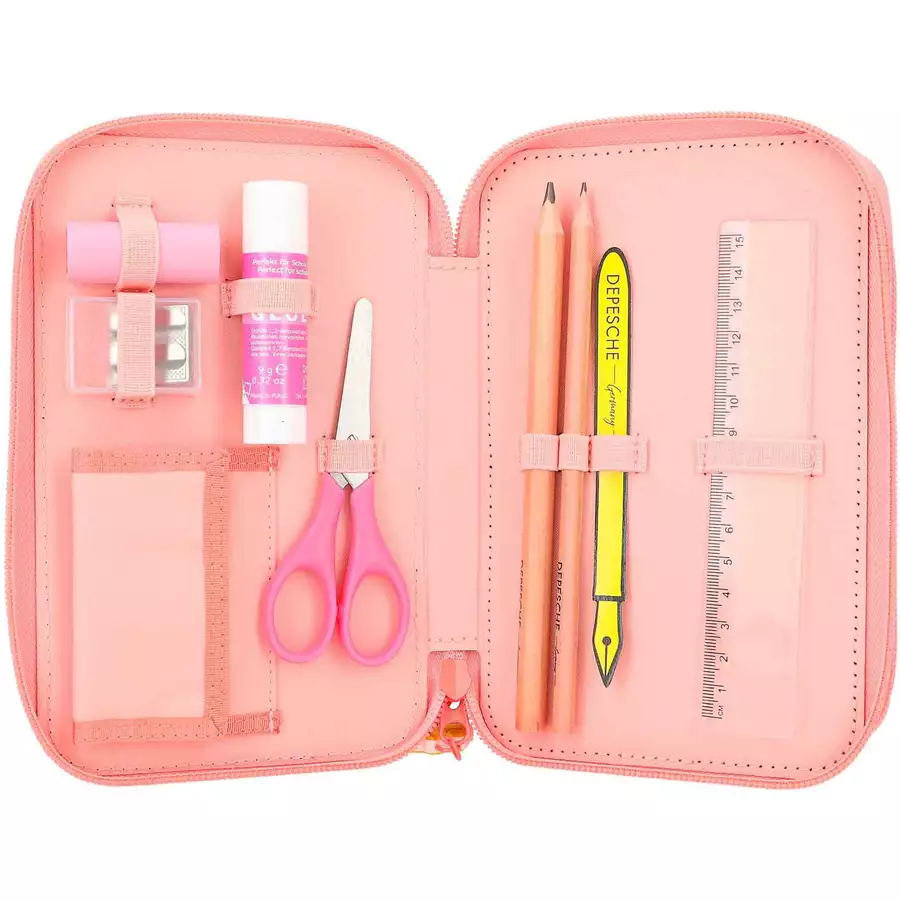Depesche 3-Fach Federtasche CUTIE STAR inkl. Stifte TOPModel 21 x 9 x 7 cm pink