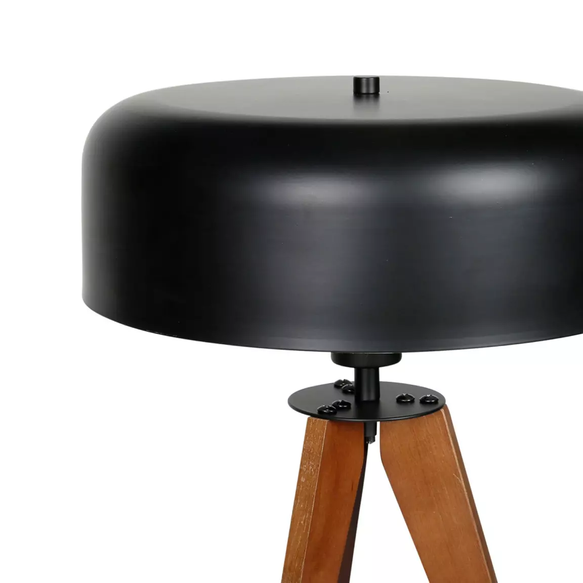 Lampe sur trépied bois et métal (H35 cm) Laps Noir