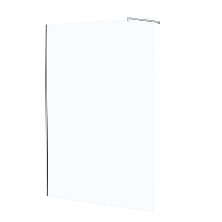 Paroi de douche à l'italienne H.195 x l.140 cm, ép. 5 mm, profilé chrome, Galedo Essentiel
