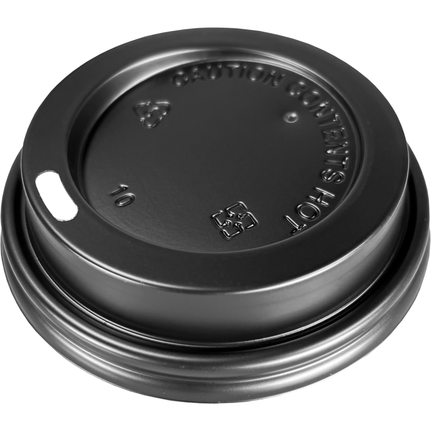Deksel, PS, rond, Ø80mm, zwart