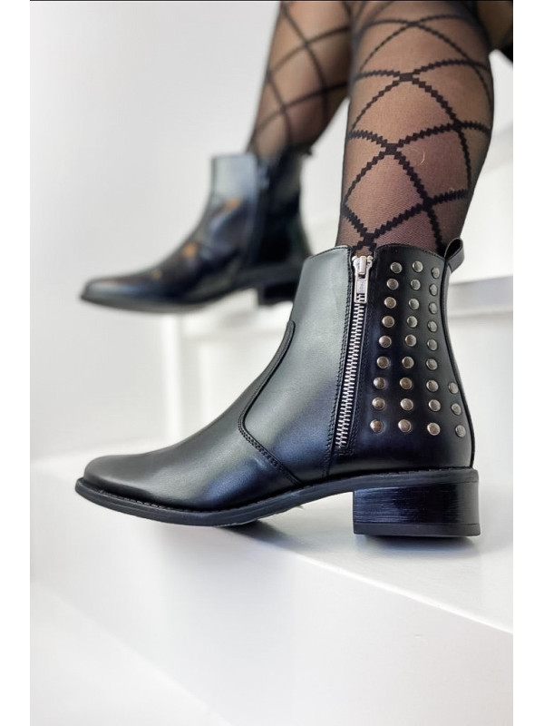 Bottines Cuir Rosa Black - Manoukian
