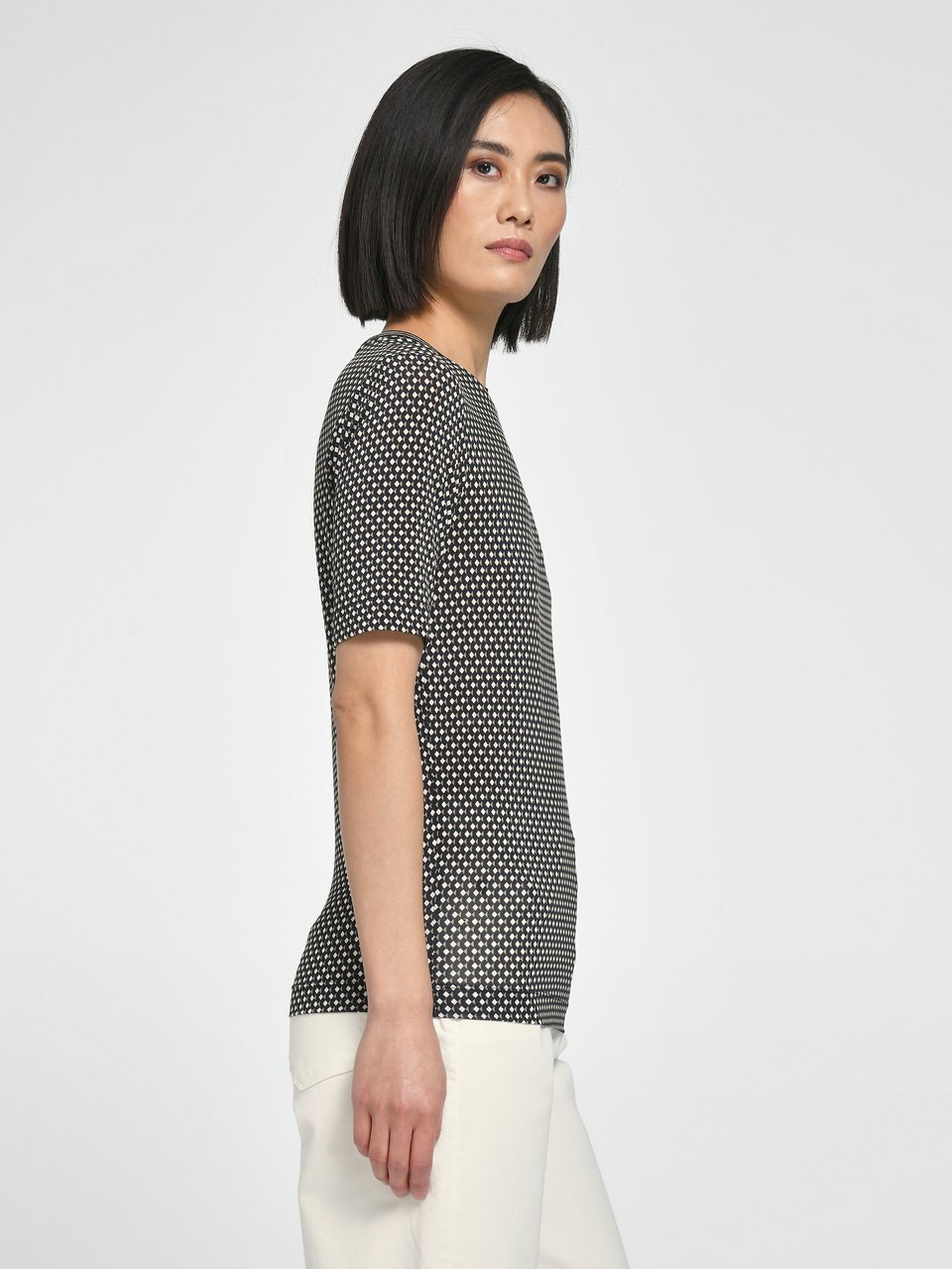 Rundhals-Shirt mit 1/2-Arm