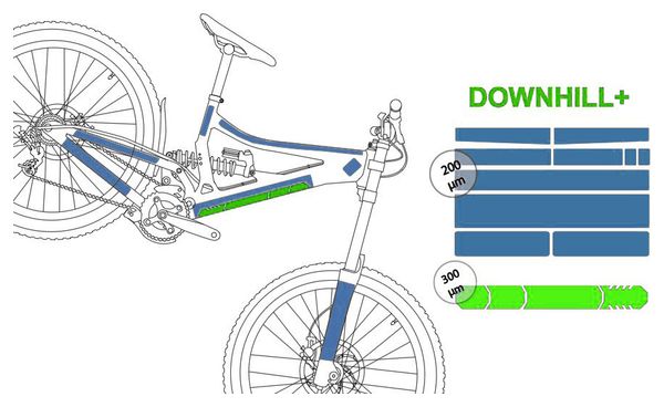 Kit de Protection ClearProtect Pack XXL Downhill  Transparent Brillant
