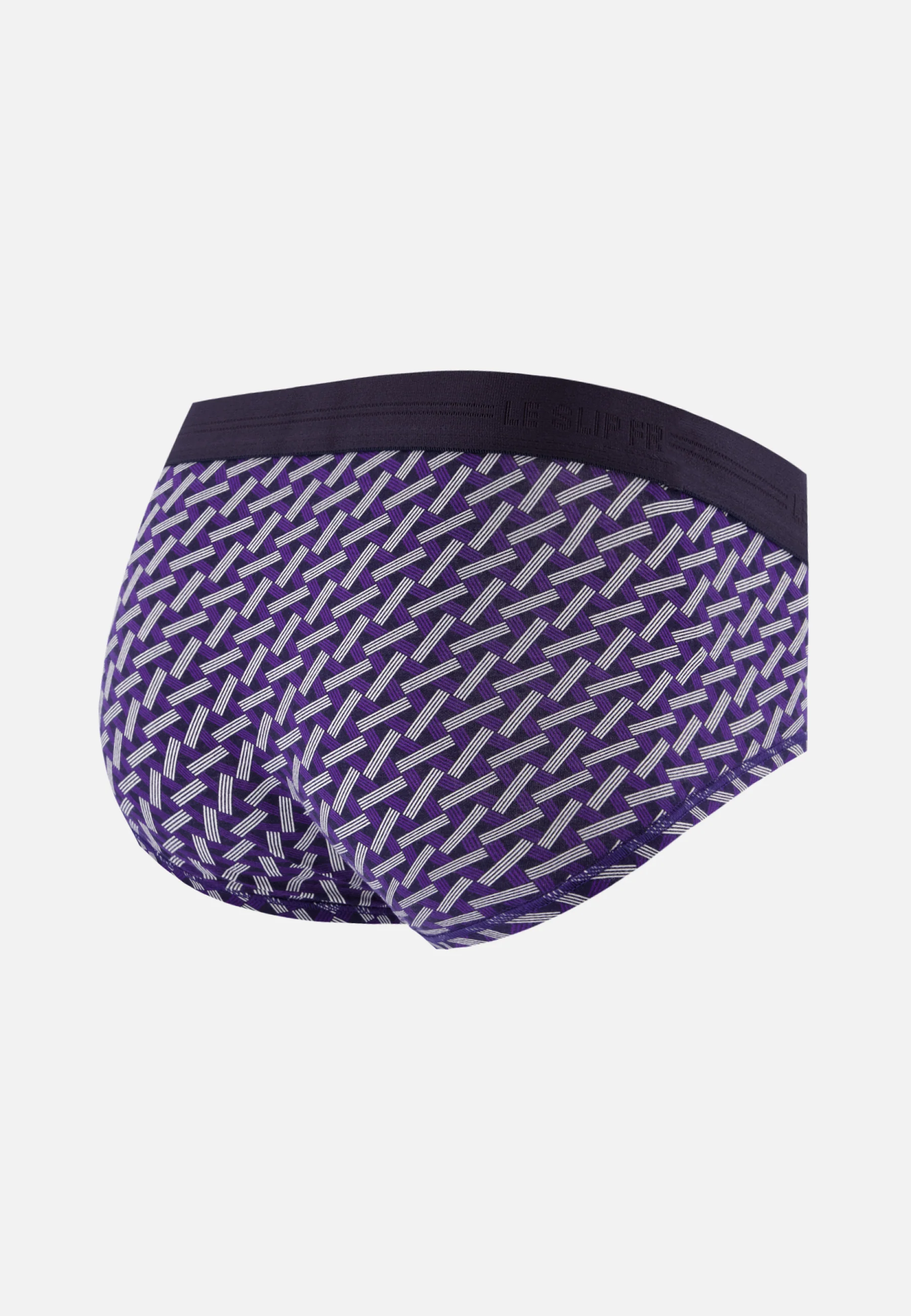 Slip en coton-Terrible Imprimé Diago Marine Velours Blanc
