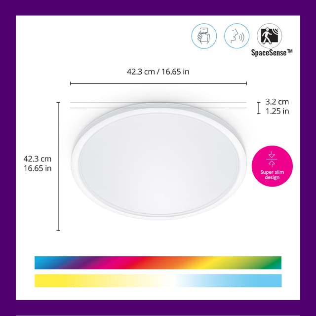 WiZ SuperSlim loftslampe 22W RGB