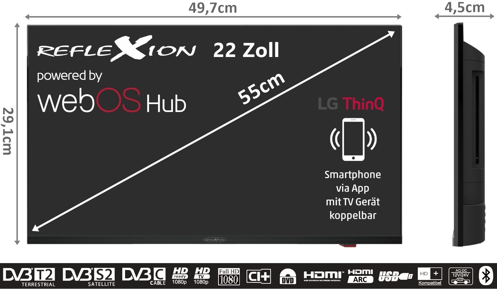 Reflexion LDDX22IBT camping LED televisie