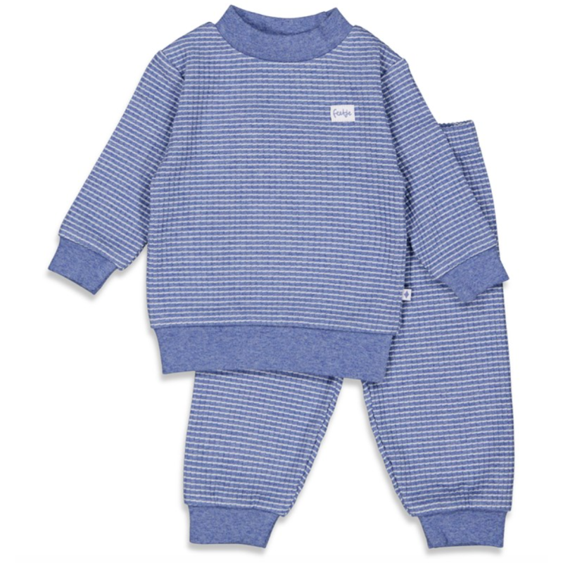 Feetje Wafel Pyjama Blue melange