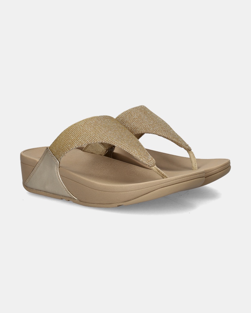 Fitflop Lulu Shimmer Lux Slippers  - beige