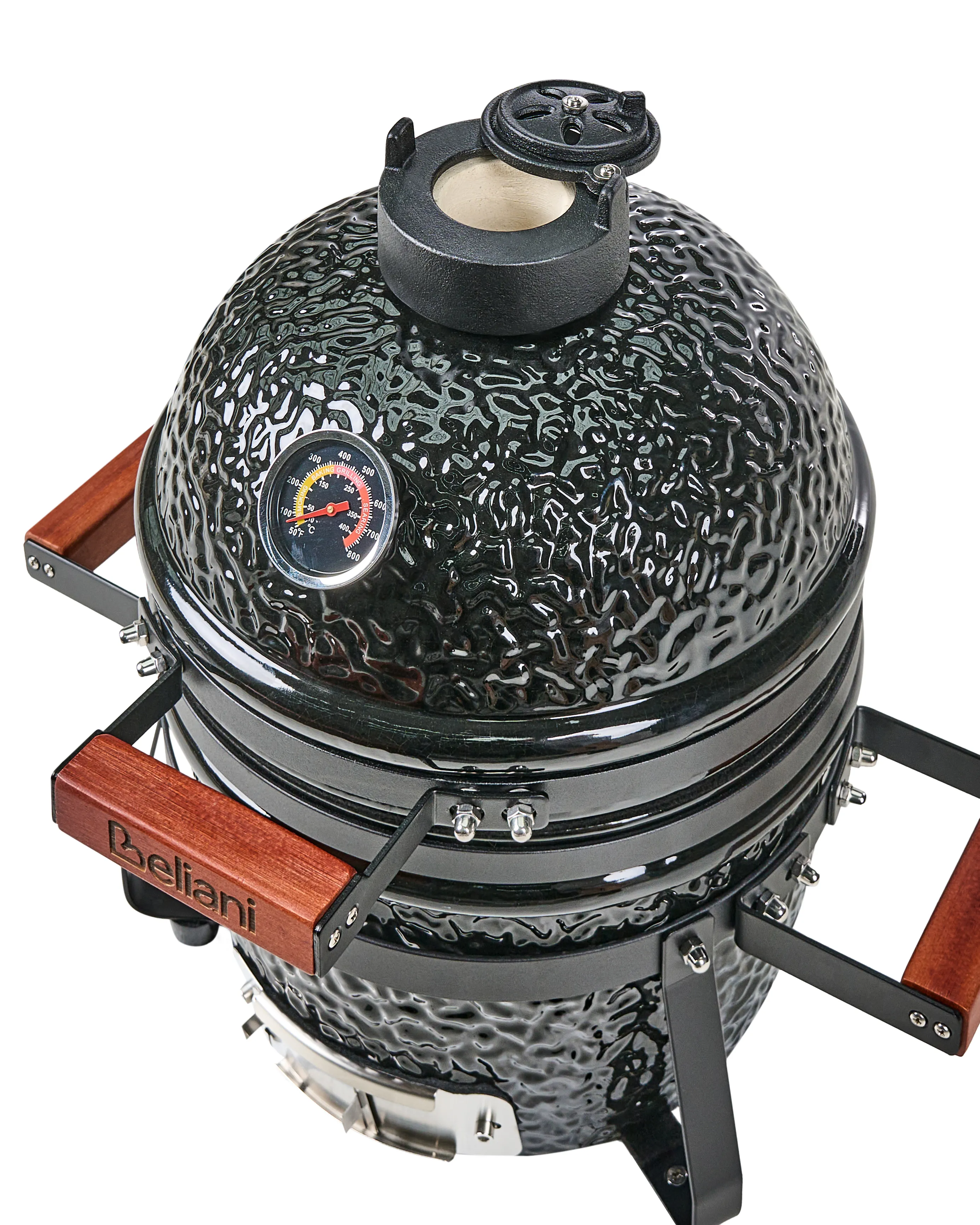 Mini houtskoolgrill KAMADO Keramiek Zwart