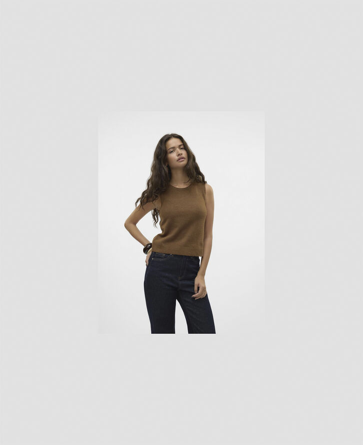 Vero Moda VMLUCILLE O-NECK KNIT TANK TOP VMA Bison