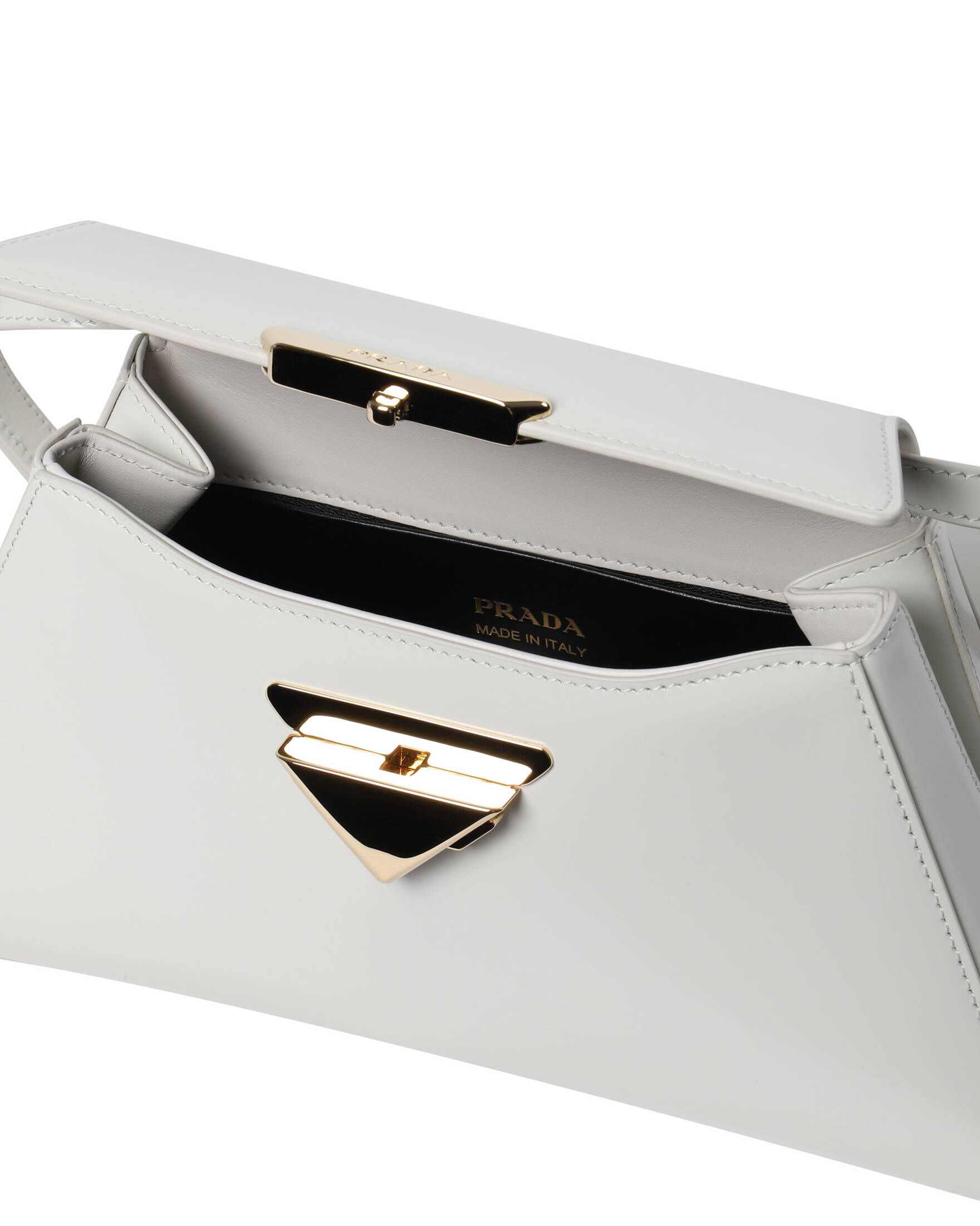 Prada| Damen Schultertasche aus gebürstetem Leder