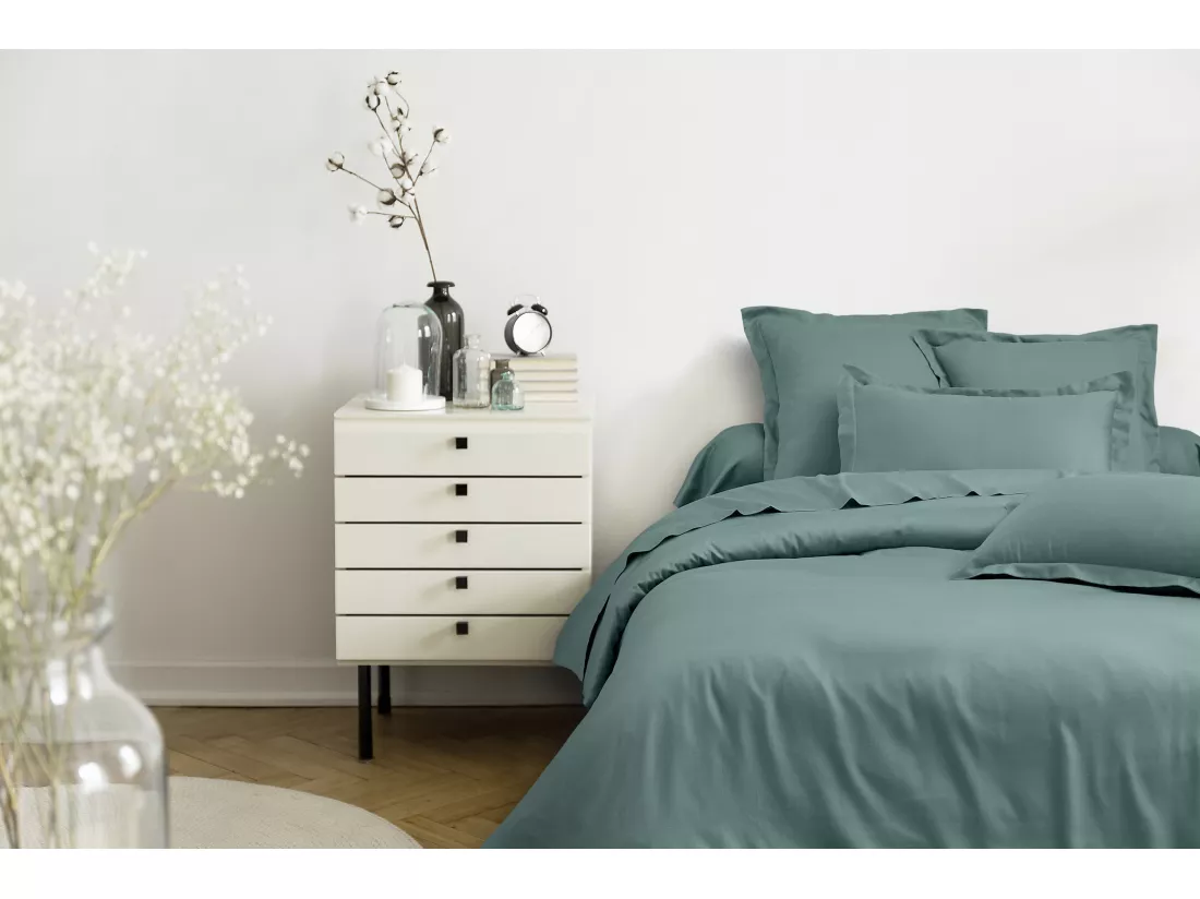 Drap plat 1 personne 180x290 cm satin de coton