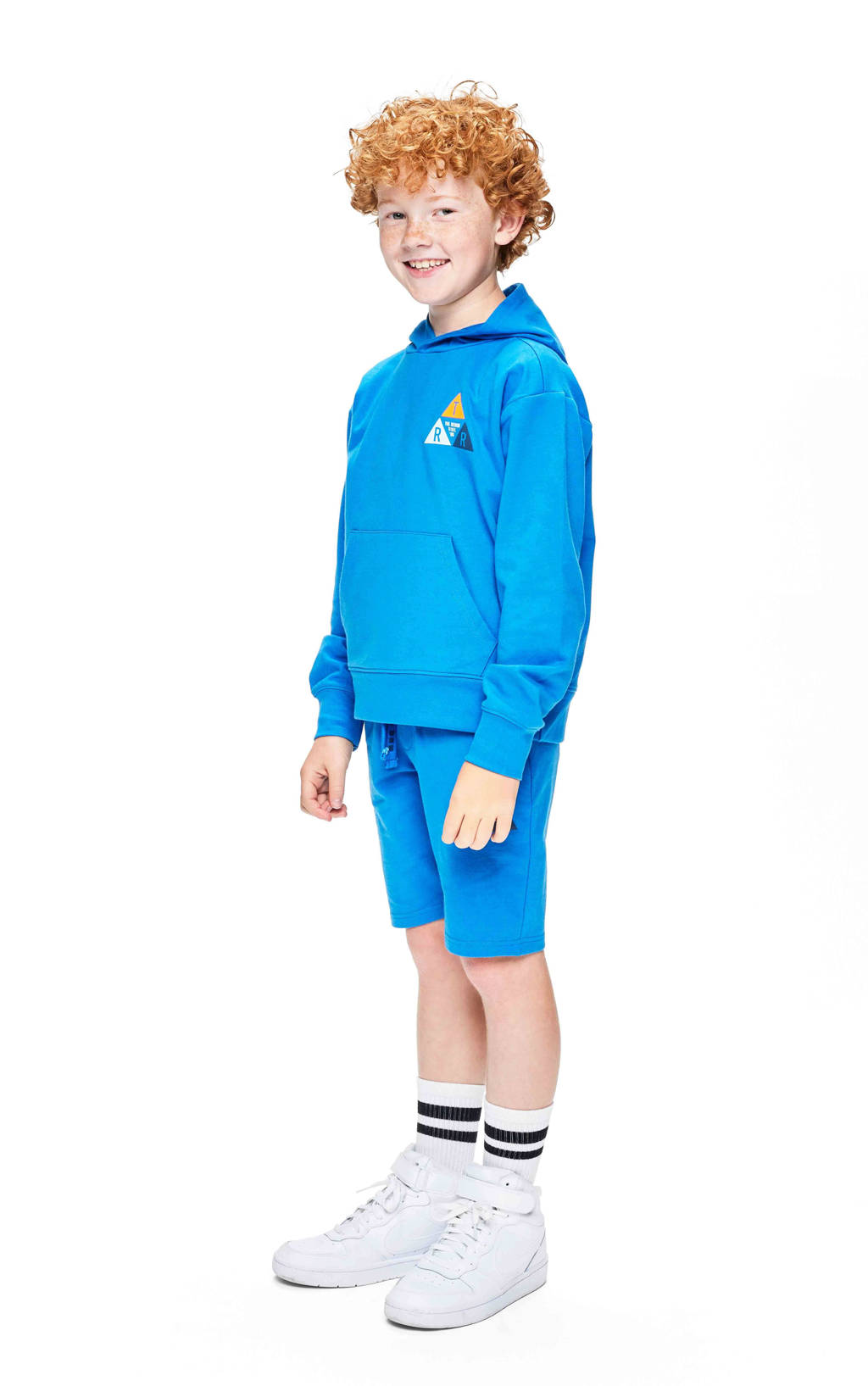 Retour Jeans hoodie Sammy met printopdruk hardblauw