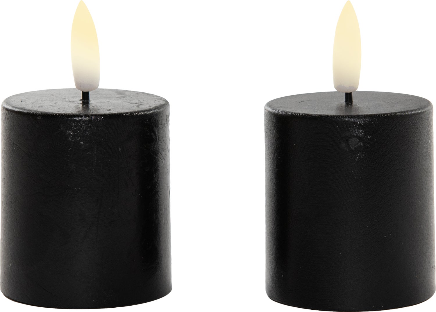 Anna's Collection LED dinerkaars zwart D 2 H 23 cm 2 stuks