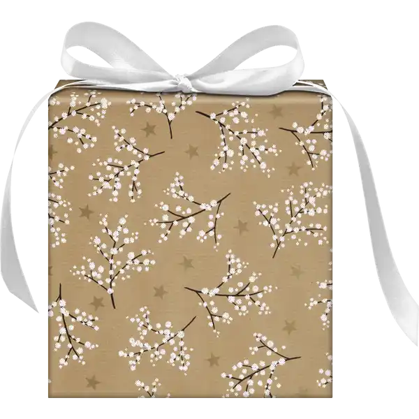 Recycling-Geschenkpapier mit Schaumflock