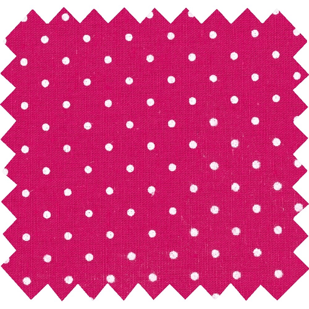Tissu Coton Au Mètre Pois Fuchsia