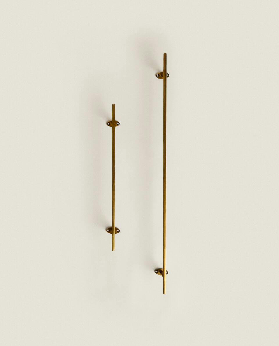 SUPORTE DE TOALHAS EM AÇO DOURADO