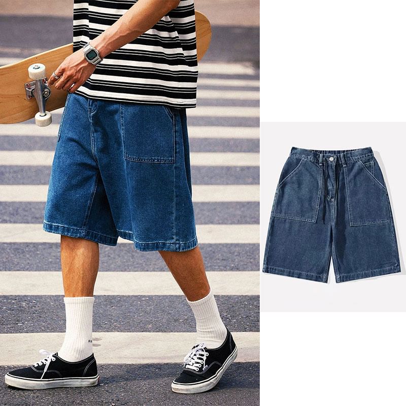 Adotuastic - Denim shorts met middelhoge taille