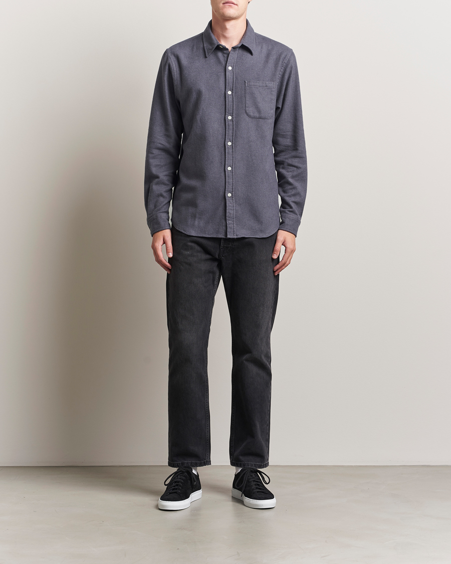 Colorful Standard Organic Flannel Shirt Lava Grey