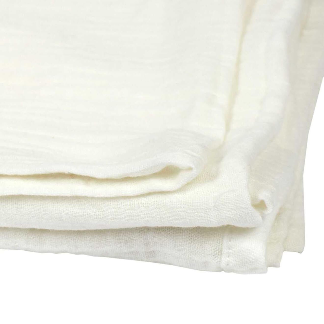 Home Deco Factory Plaid en gaze de coton blanc - 120x150 cm