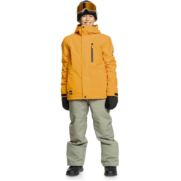 Veste de ski QUIKSILVER MISSION SOLID YTH JK ORANGE PEPPER