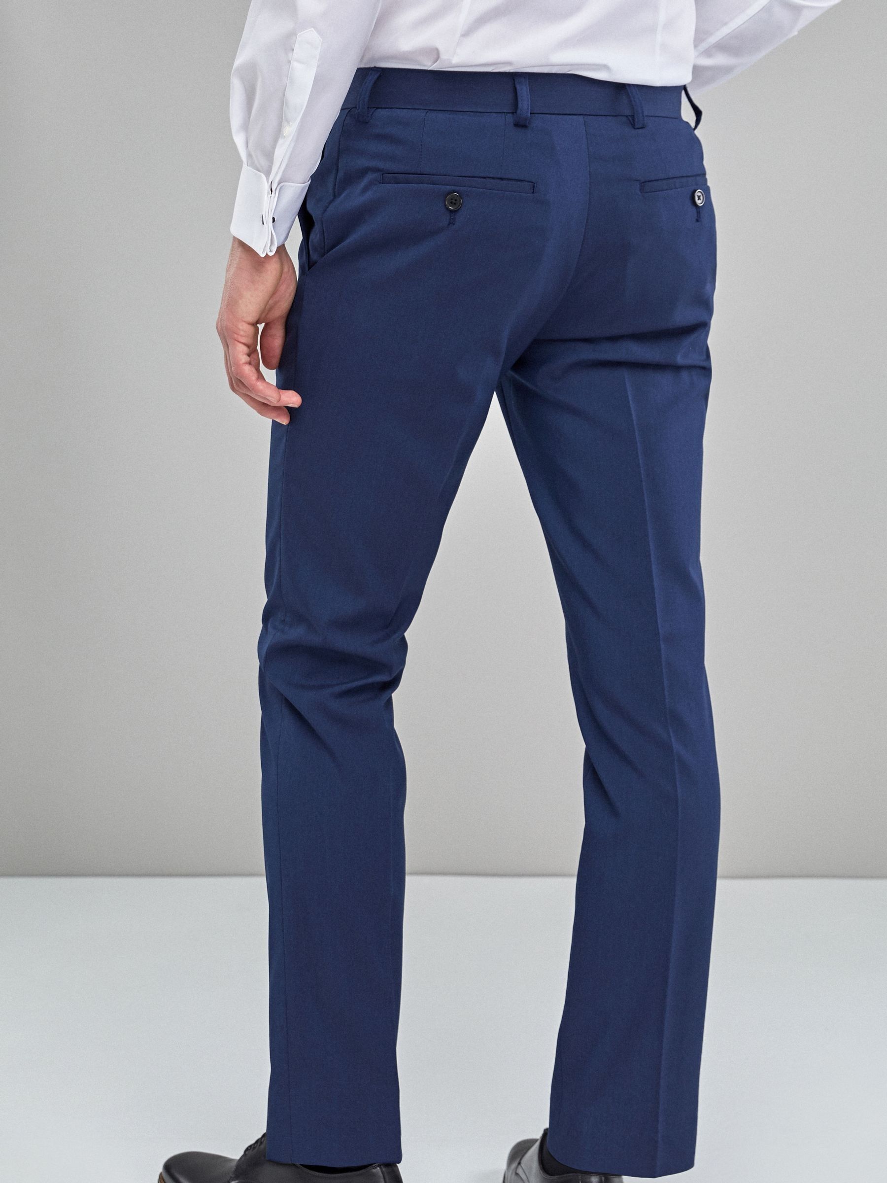 Blauw - Slim Fit - Chique stretchy broek